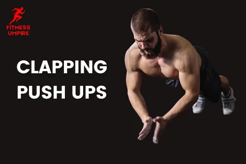 A man is performing clapping push ups