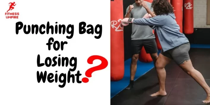 Is punching bag good for losing weight? - A girl in the boxing gym performing and demonstrating punching bag workout for weight loss. 