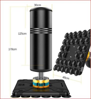 Heavy standing punching bag with suction cups technology 