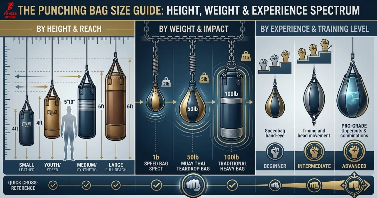 punching bag size explained